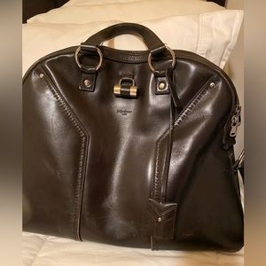 Vintage YSL Muse - dark brown leather - large